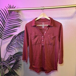 Sonoma - Red Button-Up Shirt